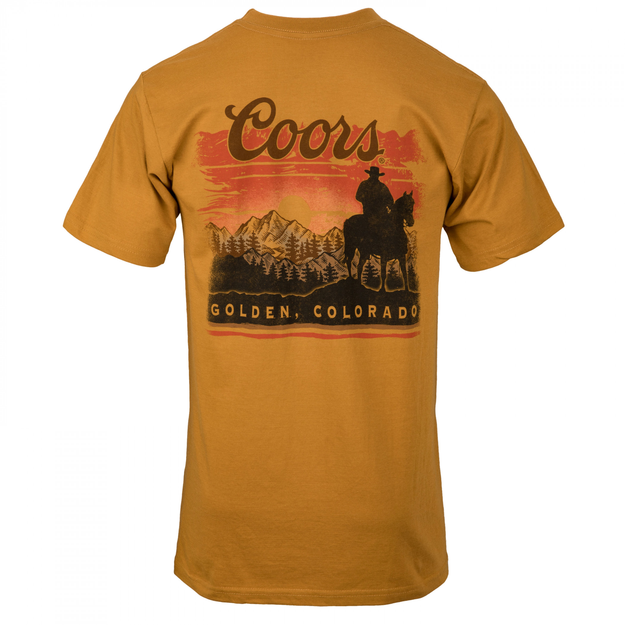 Coors Sunset in Golden Colorado Wheat Colorway Front/Back Print T-Shirt